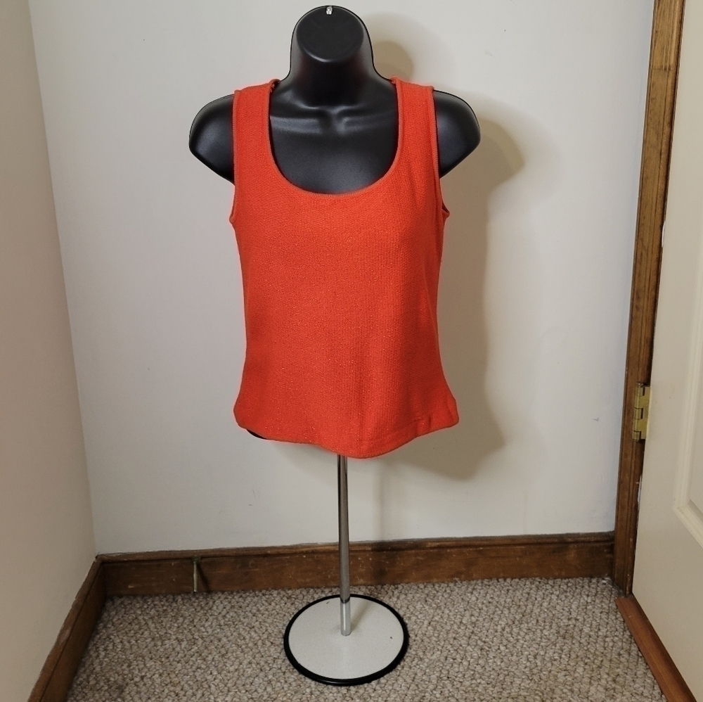 St. John Women's Red Tweed Petite Tank Top - Size (P) - Excellent Condition